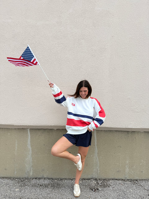 USA color block pullover