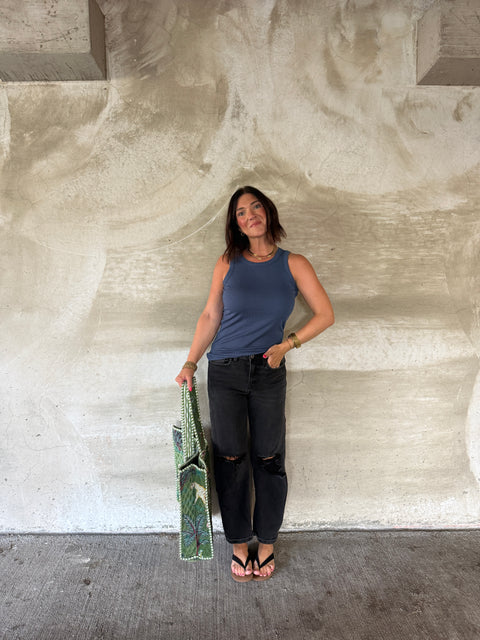ribbed essential tank-ocean