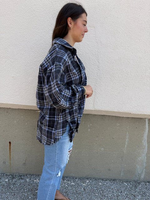 Without Thinking Plaid-Navy