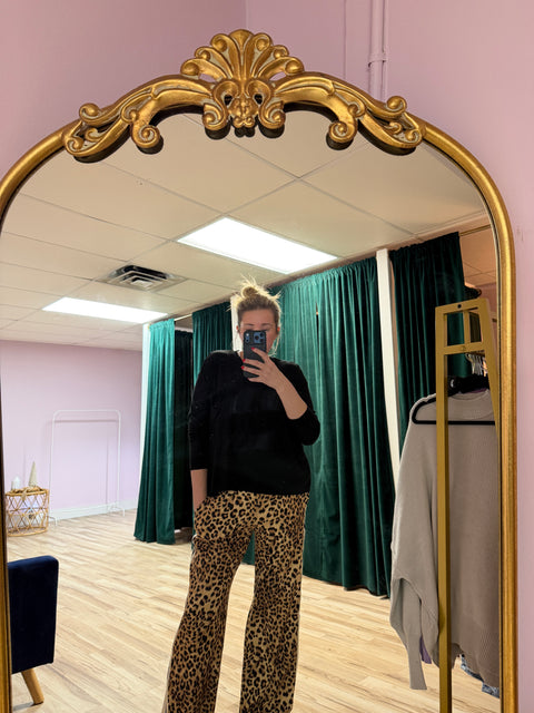Butter Soft Track Pant-Leopard