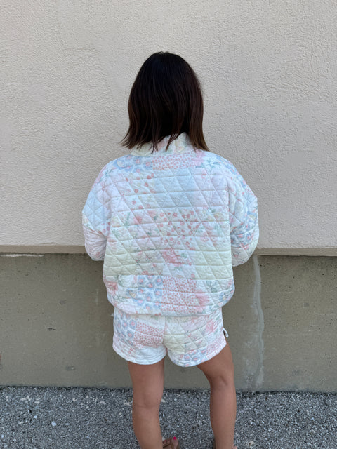 Floral Mock Neck Sweatshirt