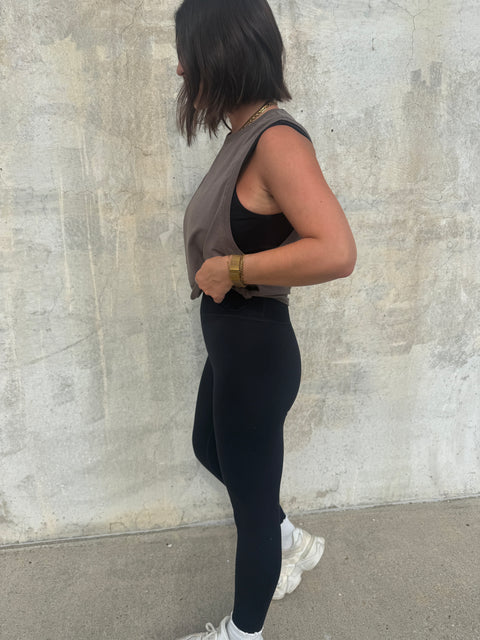 Venice Crossover Leggings- Black
