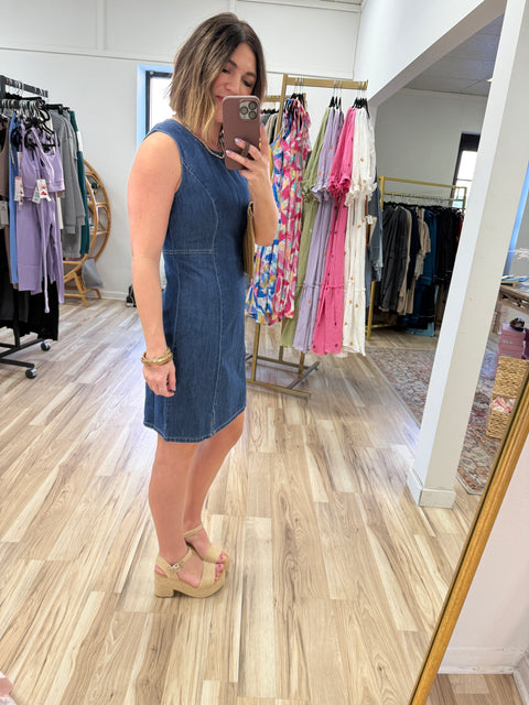 Hold Close Denim Dress