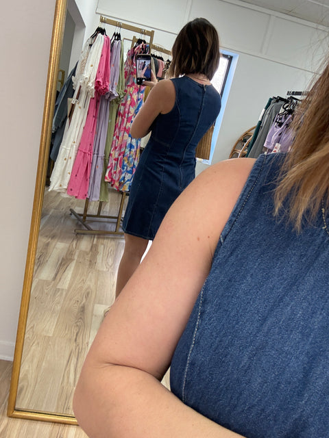 Hold Close Denim Dress