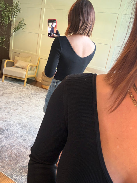 Double V Top- Black