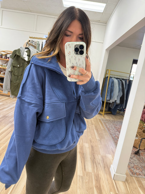 Tailgate All Day Pullover - Blue