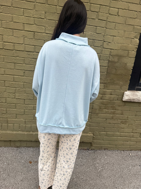 Easy Feeling Pullover-Lt Blue