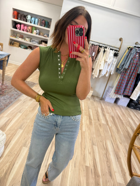 ribbed henley tank-sage