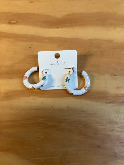 e-1643 flower enamel hoops