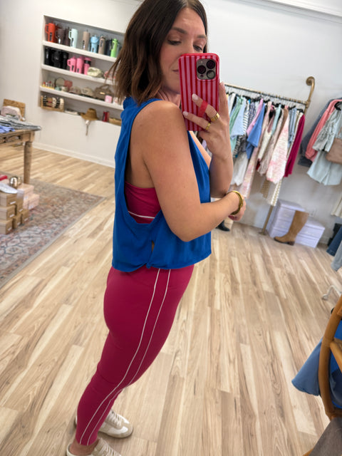 Quick Jog Tank-Indigo