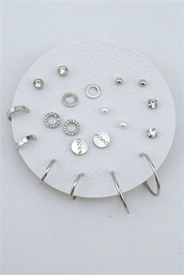 Stud + Hoop Leather Card Set - JEB516