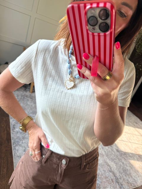 pointelle tee