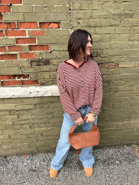 Don't Wait Cardi-Deep Red