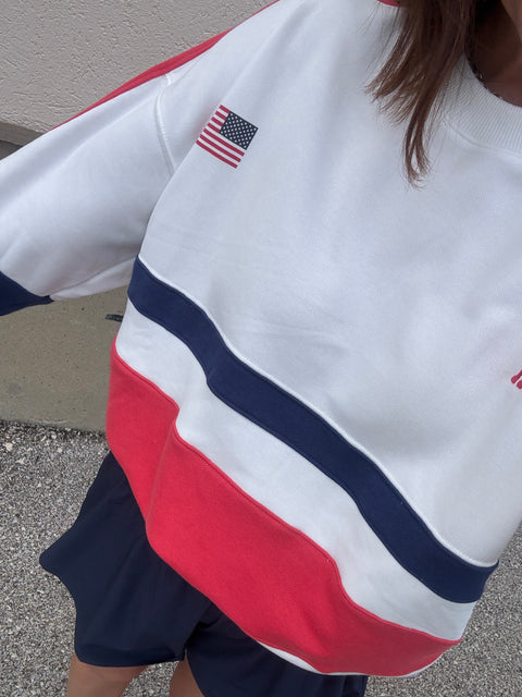 USA color block pullover
