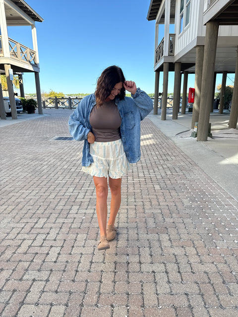 Pintuck Shorts