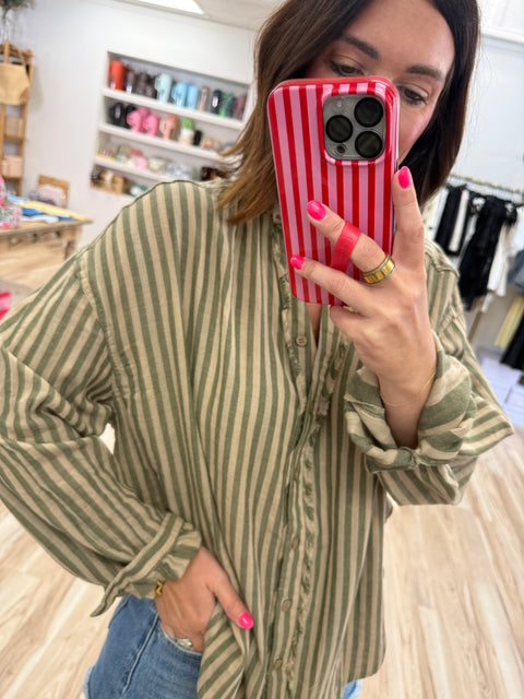 Ruffle Placket Blouse