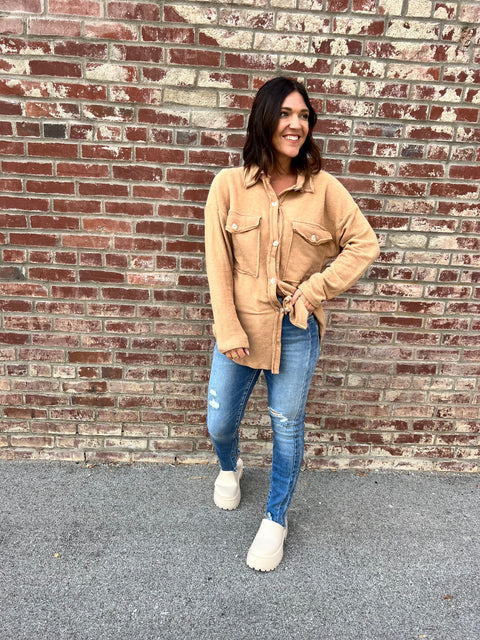 French Terry Shacket