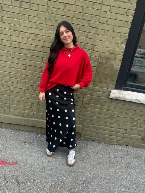 Easy Feeling Pullover-Red