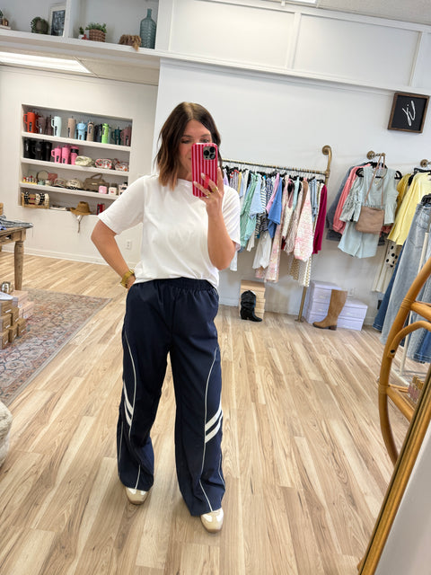 On the Move Track Pants-Navy