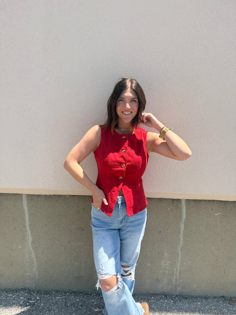 Dressed in Red Vest