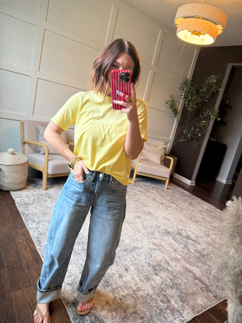 Classic Fit Tee-Yellow