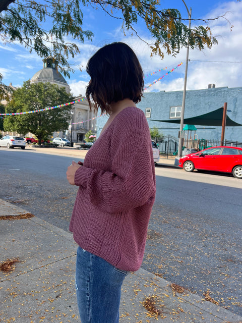 The Move Slow Sweater - Orchid