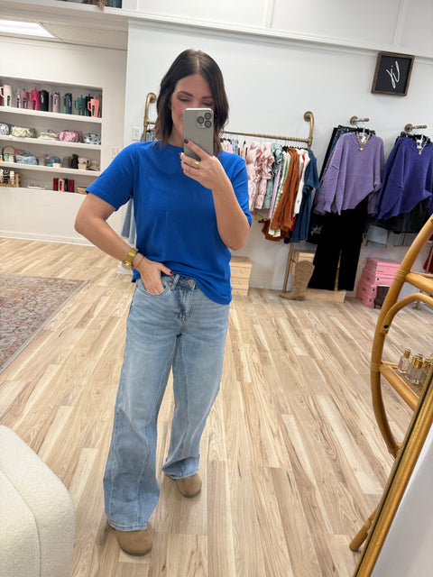 Classic Fit Tee-Indigo