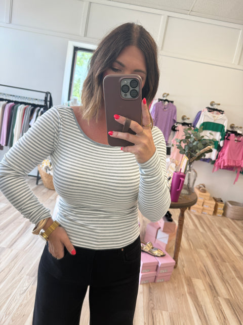 Double Standard Top-Grey