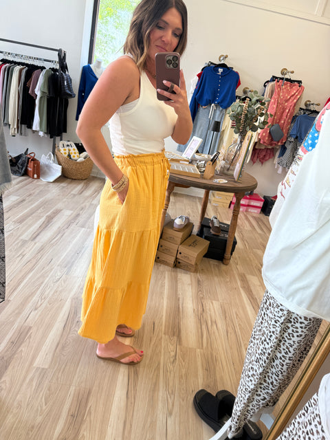 Life is a Breeze Skirt- yellow