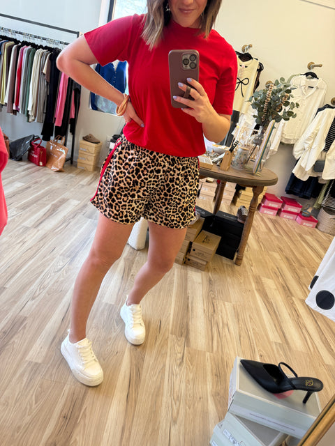 Leopard Stripe Shorts
