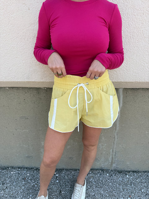 Aim High Shorts-Yellow