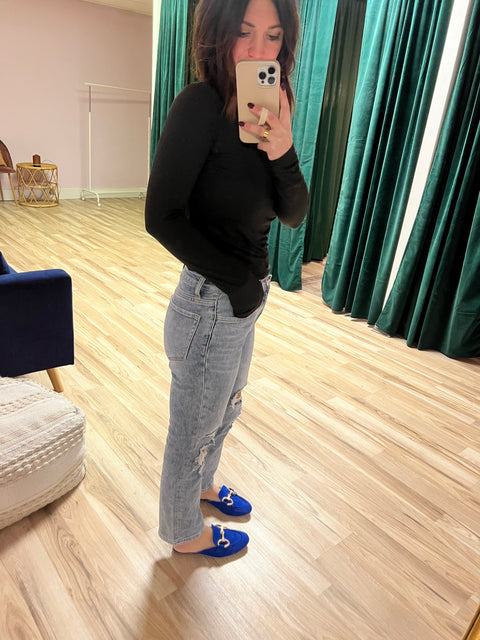 Cleared Straight Denim