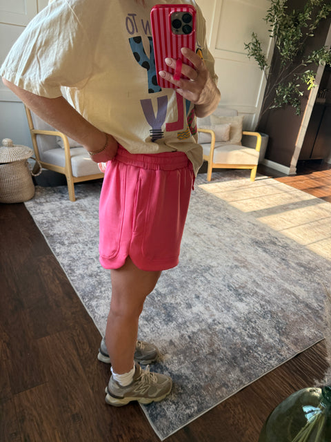 Just Ask Shorts-Taffy Pink