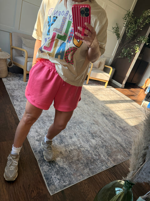 Just Ask Shorts-Taffy Pink