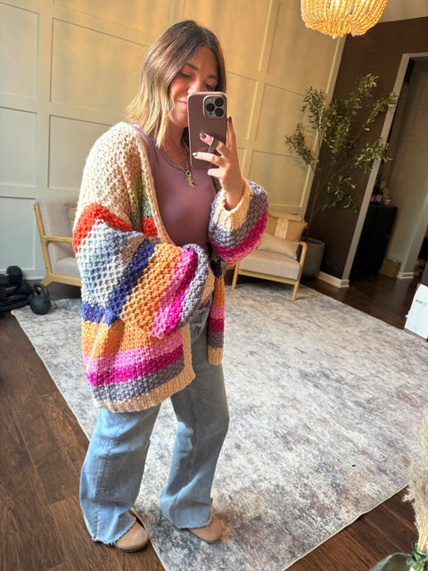 Less Words Cardi-Cream