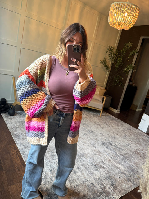 Less Words Cardi-Cream