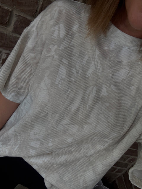 White Camo Oversized Tee