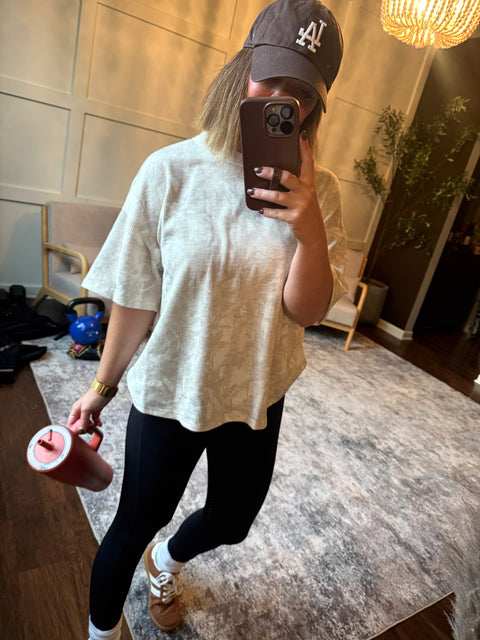 White Camo Oversized Tee