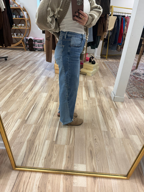 Two Toned Barrel Denim