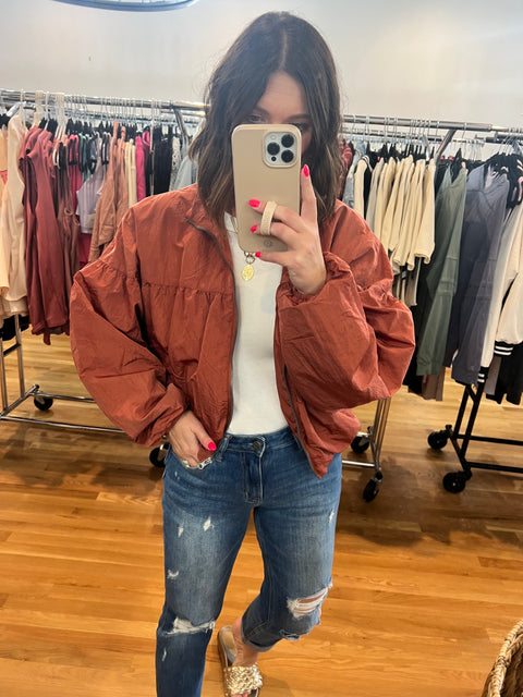 Meet Me at the Track Jacket - Rust