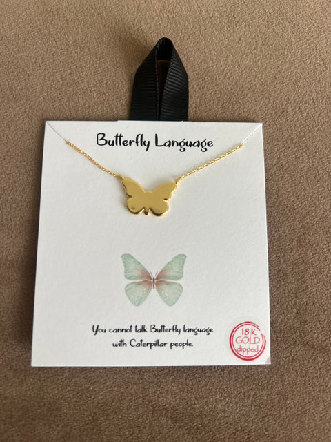 Butterfly Language Necklace