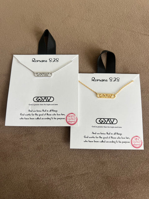 God is greater then Ups + Downs necklace