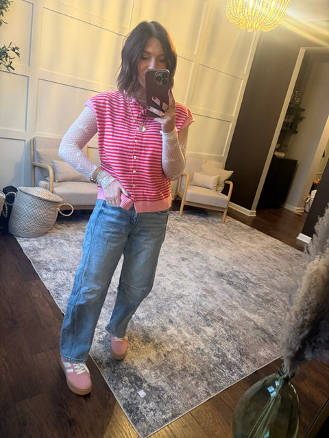 The Faye- Pink Stripe