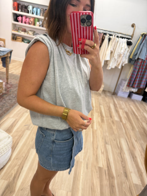 Classic Touch Top-Grey