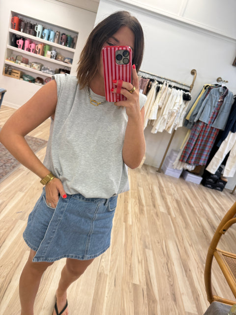 Classic Touch Top-Grey