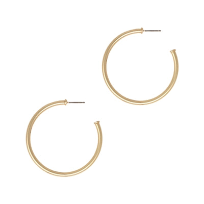 Matte Thin Hoops e-3509