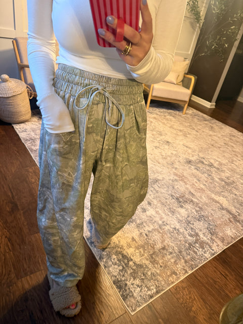 Camo Barrel Joggers
