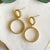 E-994 Double Circle Dangle Earrings