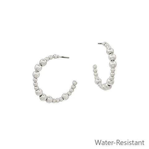 Water Resistant Mini Beaded Hoops