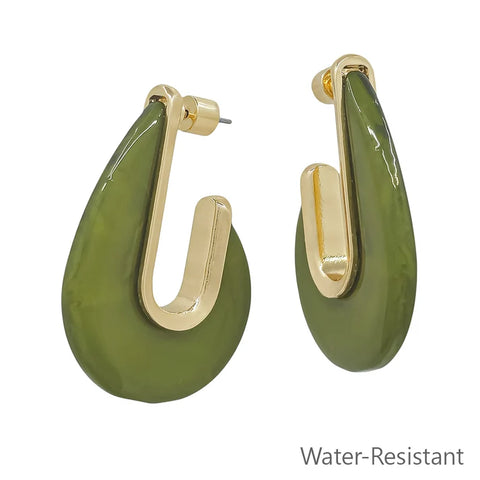 water resistant teardrop earrings